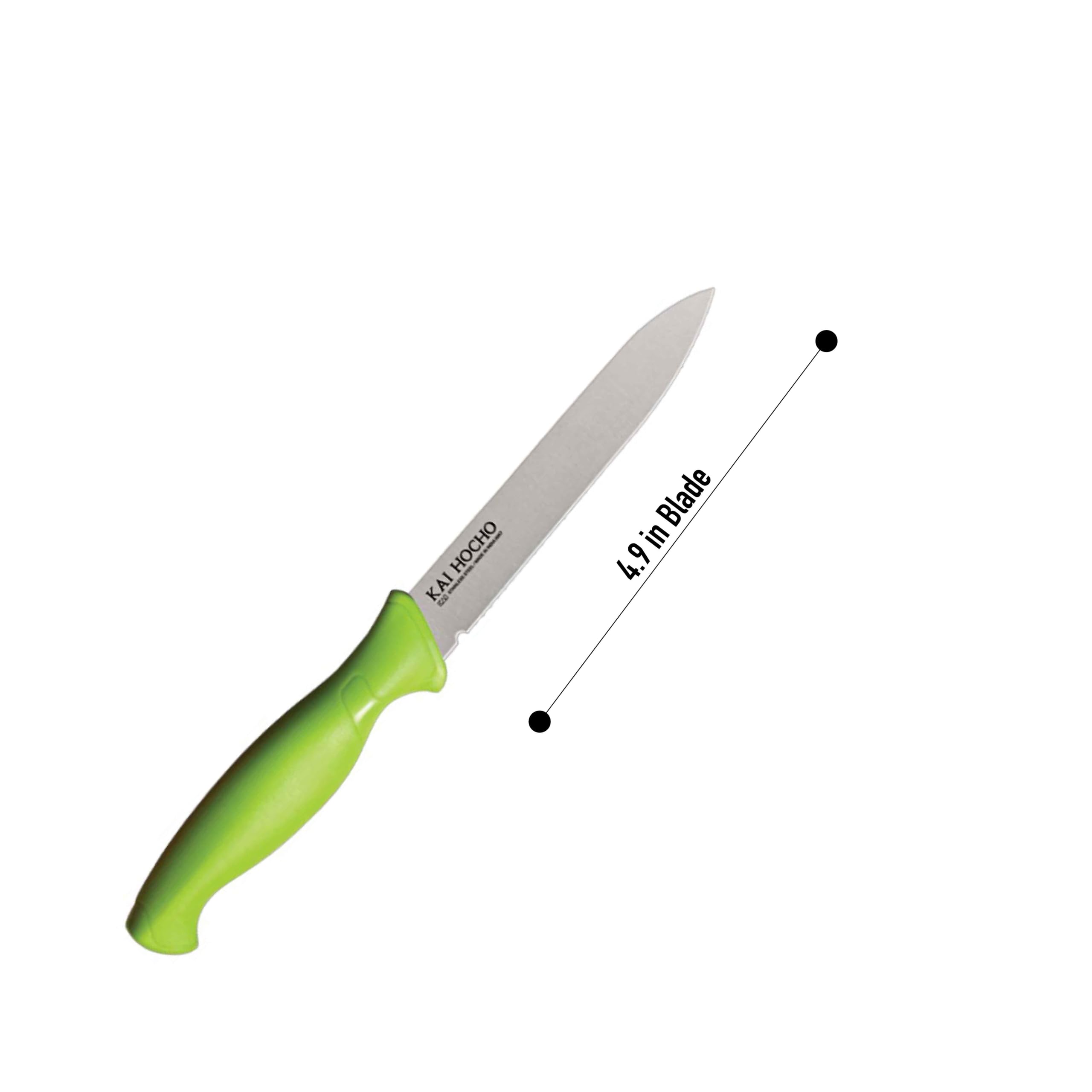 KAI Stainless Steel Japanese Technology Super Sharp Green Kitchen Knife Pack of 2 (Green) 1