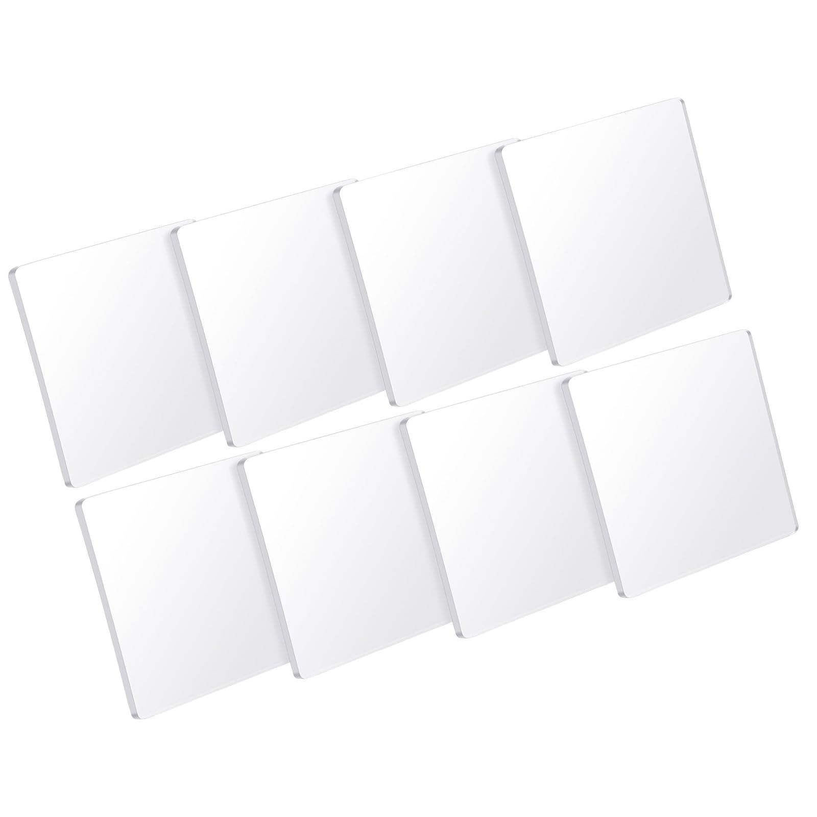 Kaeltsyn 8Pcs Silicone Gel Printing Pad Multipurpose Scrapbooking Pressing Plate for Journaling Card Making and Art Craft Project Beginner Printmaking Set