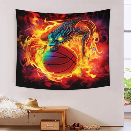 Tapisserie murale tissu basket pour décorer une chambre d'ado ou un salon au style sportswear