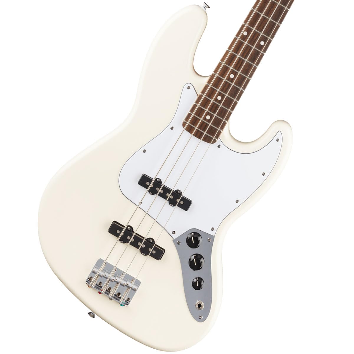 Fender Jazz Bass ホワイトストラップ付き　レフティー Amazon.com: Fender Standard Jazz Bass - Olympic White