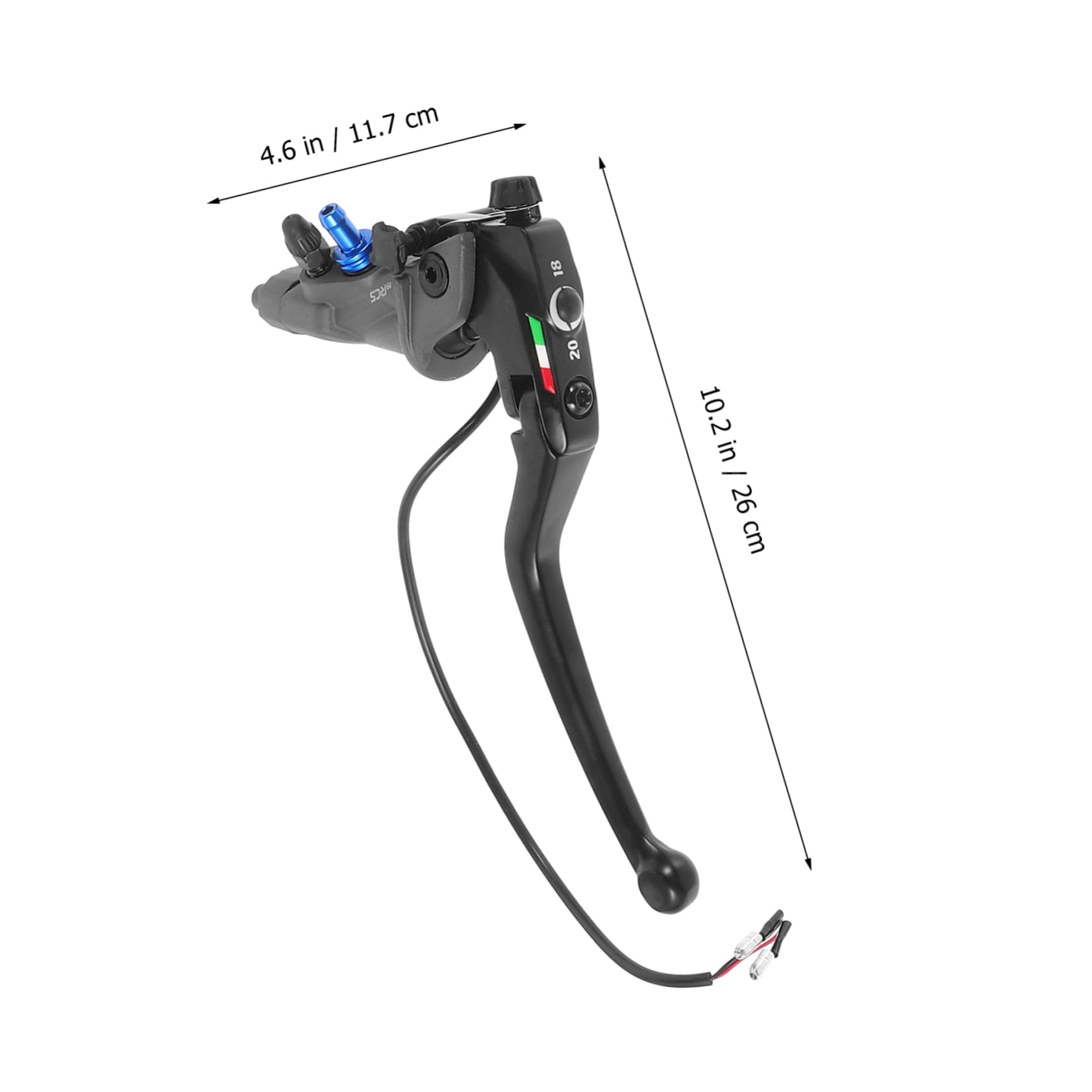 POPETPOP Levier de Frein de Moto en Aluminium, Paire Réglable Alésage de Pivot Usiné de Précision, Compatible Street Bike et Scooter, Équipement Moto Noir