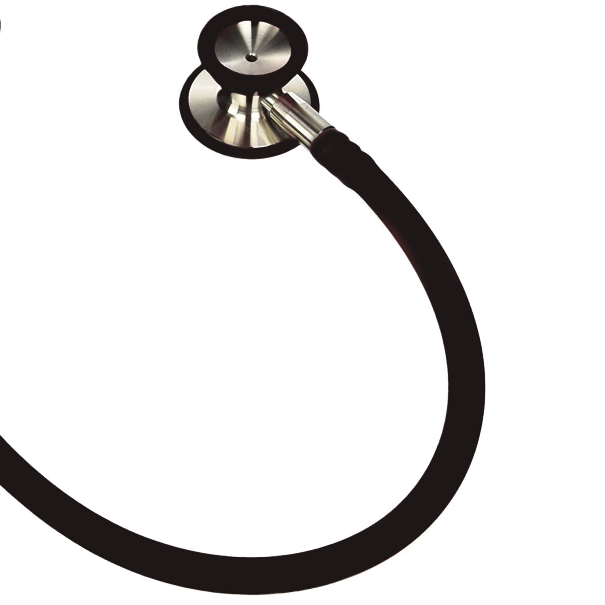 Gima - Stéthoscope de cardiologie classique avec tête en acier inoxydable, cloche en forme de cône pour basses fréquences, membrane haute sensibilité pour amplifier les sons, Lira Nero, 32552