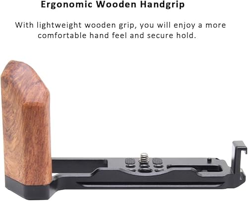 Miniatura 2 de Agarre de mano para cámara Fuji Fujifilm XT4 X-T4, accesorios de soporte de video de aleación de aluminio con placa Arca Suiza, agarre lateral de