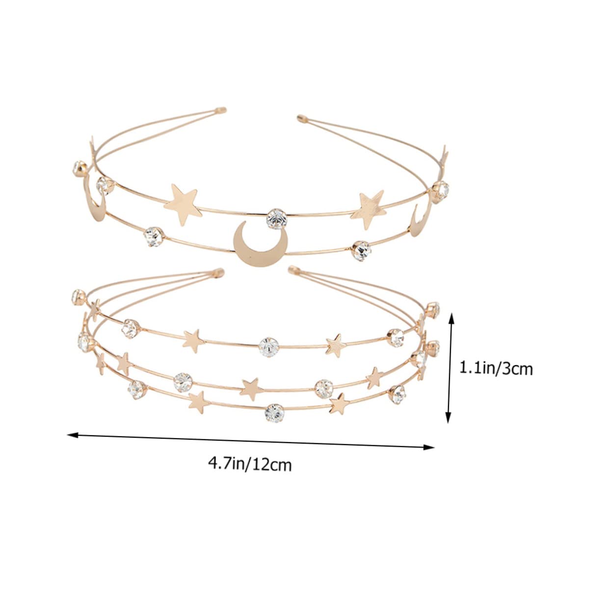Didiseaon 8 Pz fascia stella fascia glitterata fasce per le donne lunare hair charms hair jewelry arredamento cerchietti bambina fasce per in copricapo di strass