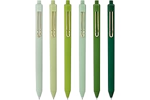 allydrew Retractable Gel Pens in Dark Green for Office and Home