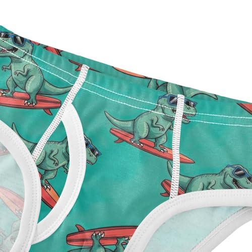 CHIFIGNO Cool Dinosaurs Green Briefs for Boys Printed Cotton Underwear Toddler Boy Soft Brief Underwear4
