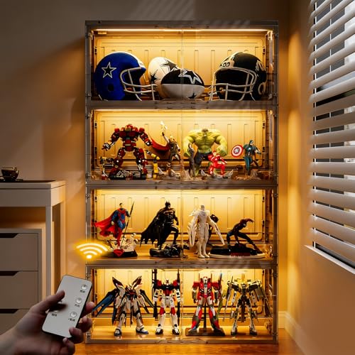 MAGINELS Vitrina plegable, con 2 luces de...