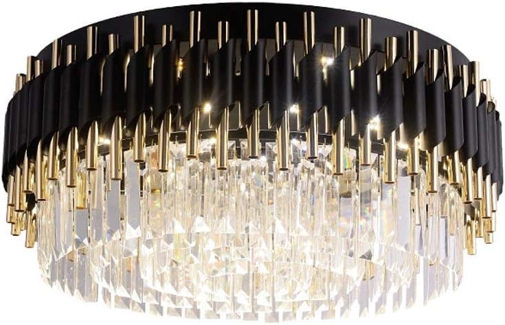 Lámpara colgante de lujo, lámpara colgante de cristal redonda, diseño simple, ambiente elegante, luces de techo Compatible with ., lámpara colgante grande moderna,Lámpara de Techo