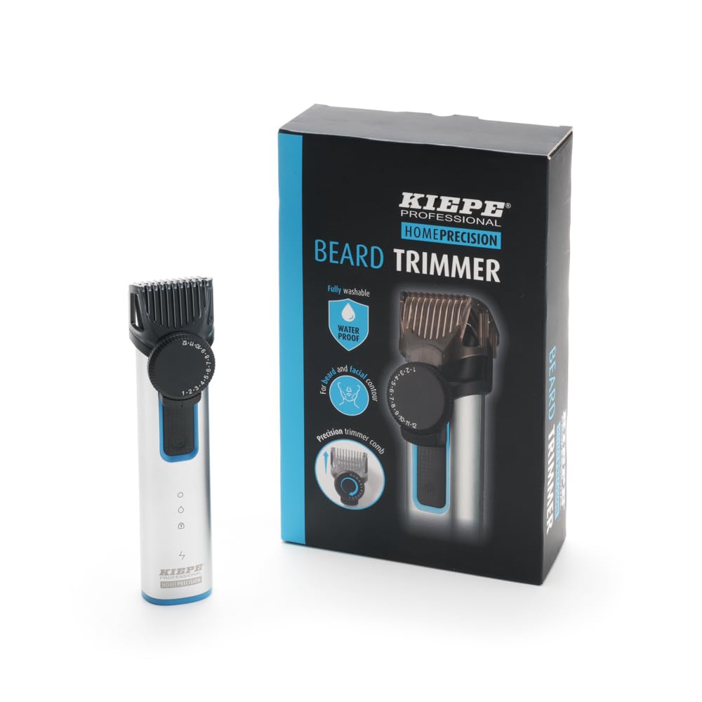 Kiepe 6240 Home Precision Beard Trimmer - Waterproof Beard Trimmer with Precision Longitude Wheel, Stainless Steel Blades & Powerful Battery for Perfect Beard Care