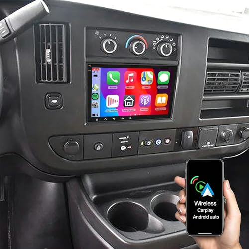 Radio para coche doble Din 8" para Chevy Express 2008-2024