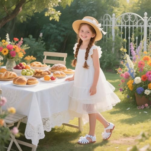 Image of Otter MOMO Girls Open Toe Princess Flat Sandals with Comfort Sole Summer Sandals