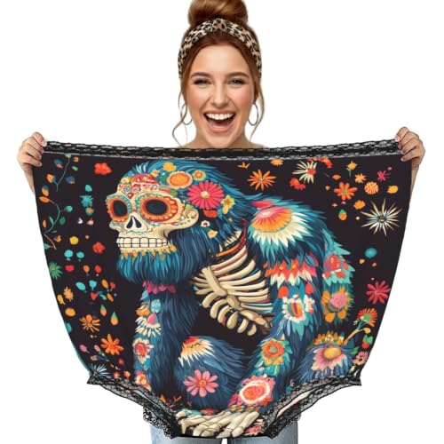 Gag Cadeaux Culotte Granny Squelette Amusant Mexico-Sasquatch Noir Slip