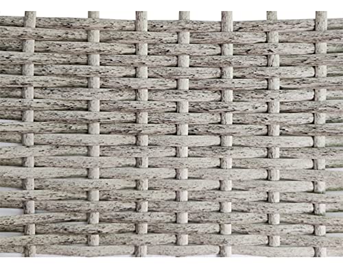 Feyart Allwetter-Rattan + Webwerkzeug, Reparatur-Set für Rattan-Gartenmöbel, 25 m, 8.5 mm, Grau meliert