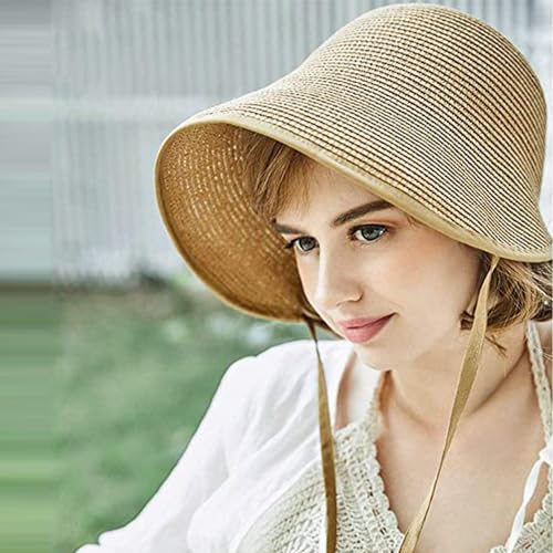 Sombrero de paja estilo francés para mujer miniatura 2