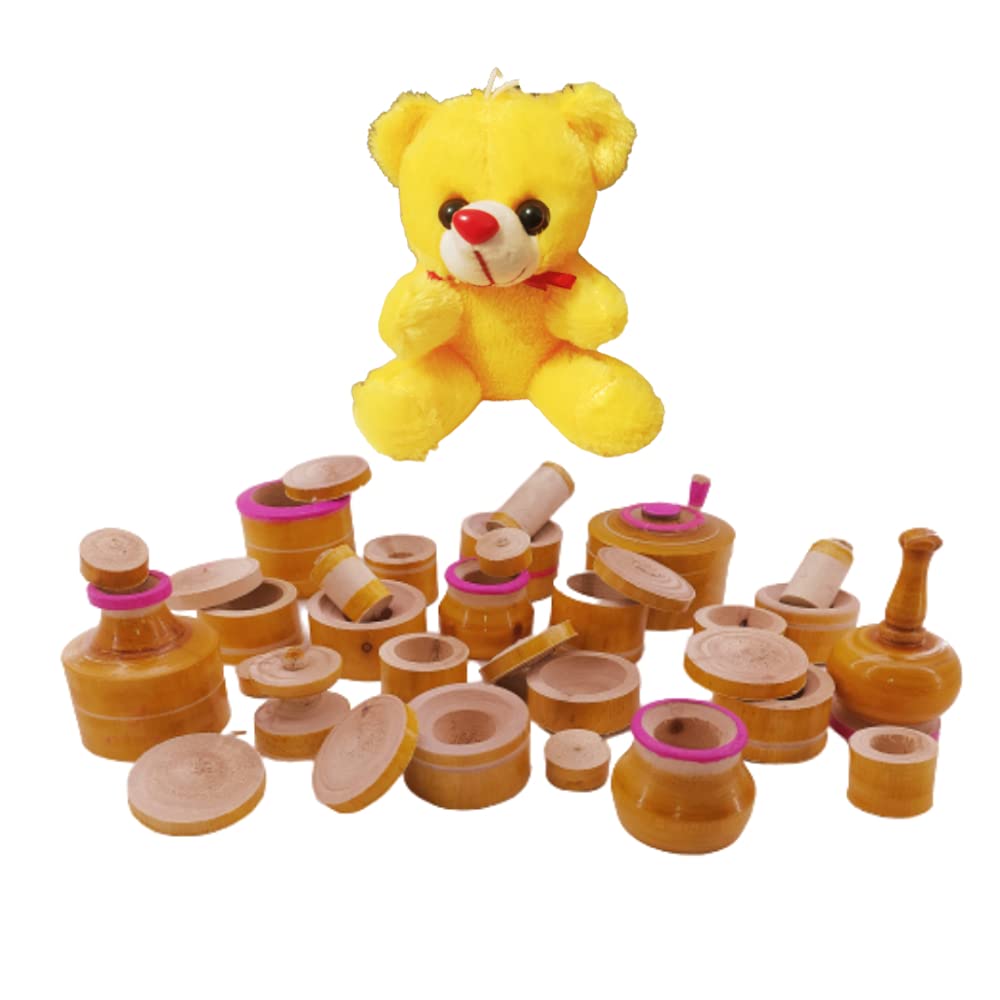 Fanciful Gifting Wooden Kitchen Play Set for Kids, Traditional Choppu Jaman Set (32 Pieces Brown). (B08FVBRNH4) Amazon Price History, Amazon Price Tracker