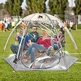 Teabelle Transparent Sports Tent, Large Instant Waterproof Tent, UVproof Outdoor 360 Full-View Tent with Zipper Window for Soccer Watching Sports Camping Fishing Activities
