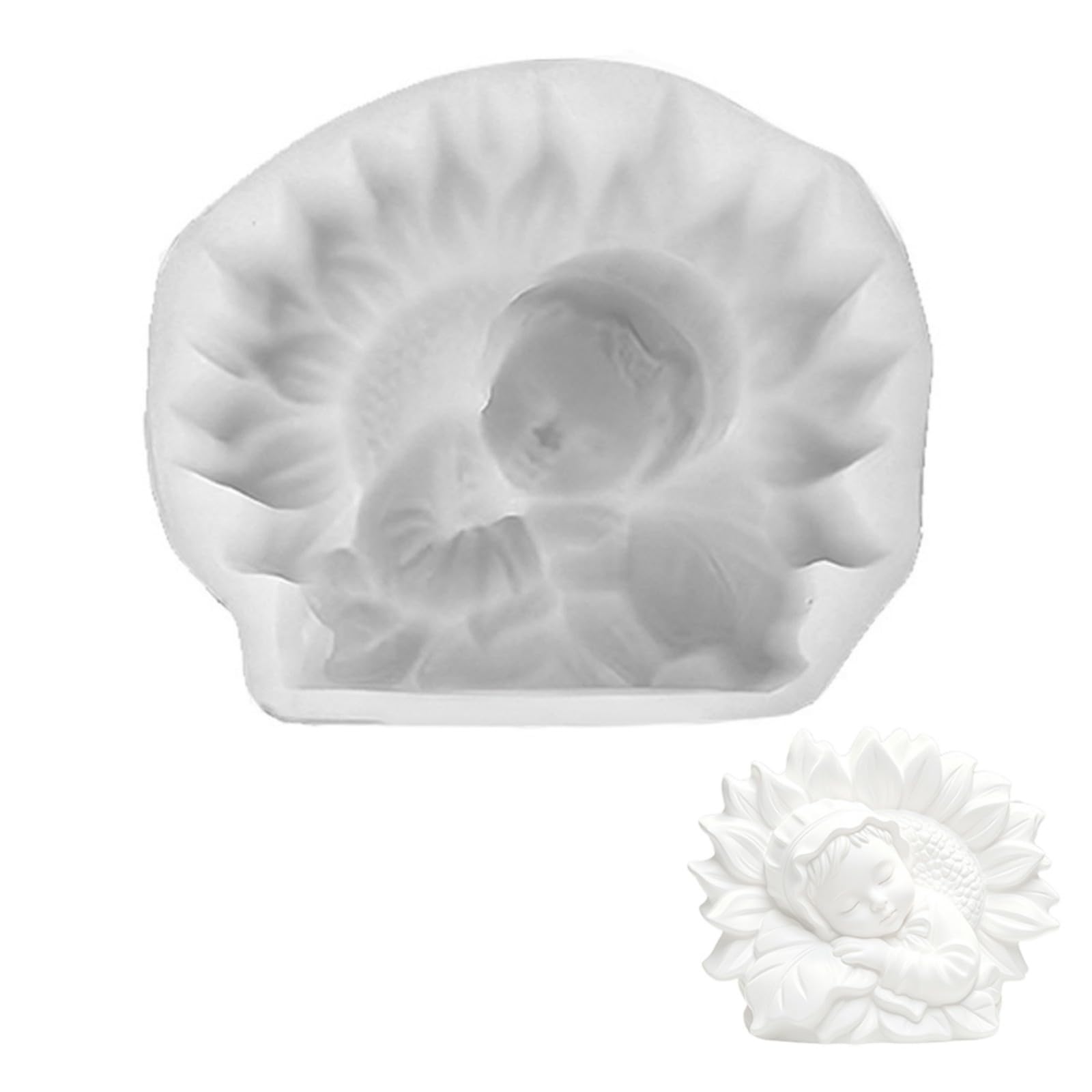 CUNZJIA Adorable Infant Silicone Soap Mold for Projects Resin Candle Making Household Decor Artistic Present