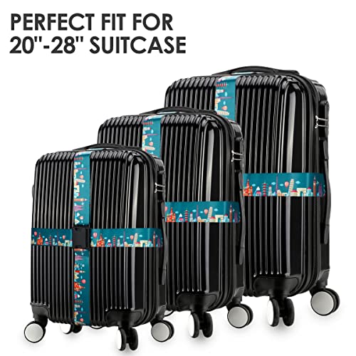 Adjustable Travel Luggage Strap Suitcase Belt Travel Bag Accessories 1.96 in W x 6.23 ft L3