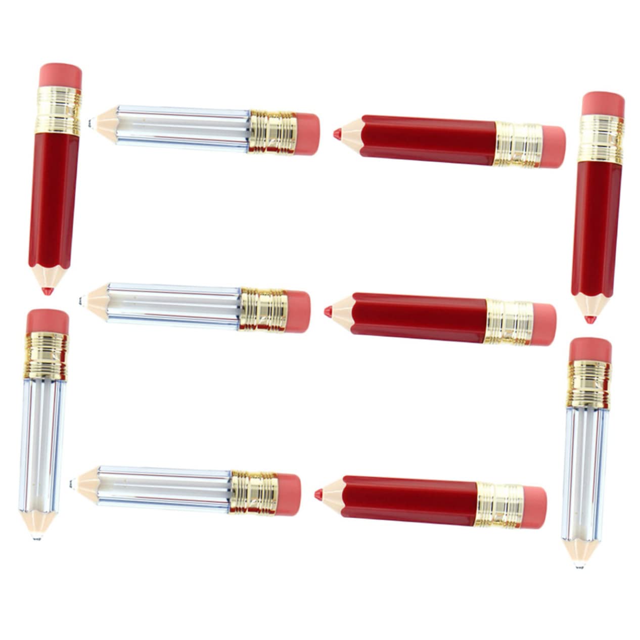 Beavorty 3 Sätze Leere Tube Mit Lippenstift-lippenglasur Lippenstift Set Lipstick Set -kit Lipgloss Glossen Liner Röhren -aufbewahrungsflaschen Plastik 10 Stück * 3