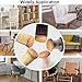 32PCS Round & Square Chair Leg Floor Protectors - Furniture Sliders for Hardwood Wood Floors - Narrow Felt Pads for Chair Feet in Barstool Kitchen Dining Room(Round-Brown, Large)