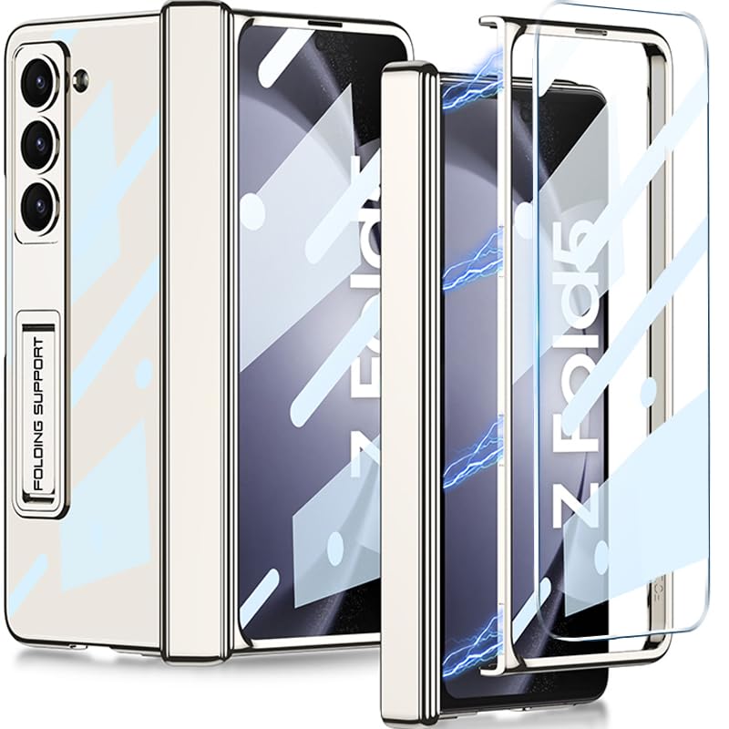 Housse Samsung Z Fold 5 transparente argentée de haute précision