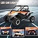Hitish Remote Control Car All Terrain for Zforce, 4WD Off Road UTV Trucks with 3 Speed and LED Bodylight, 1:12 Scale Electric RC Crawler Vehicle Toy Gifts for Boys Girls Adults, 2 Batteries Included