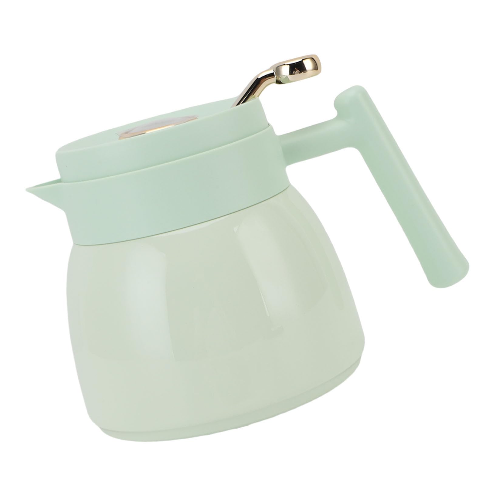 Isolierte Kaffeekanne aus Edelstahl mit Temperaturanzeige, 880 Ml, Teegetränkespender für Heiße und Kalte Getränke, Auslaufsicheres Design für den Heim- oder Bürogebrauch (GREEN)
