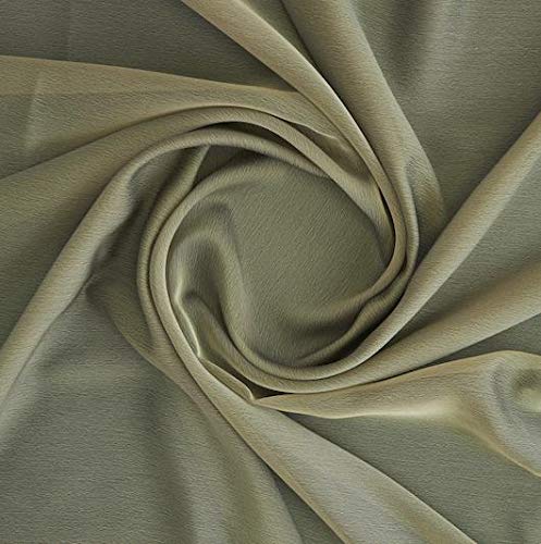 Cationic Chiffon, Stone - 58/60" - Fabric by The Yard - Solid, Printed, and Novelty Fabrics Ideal for Sewing Garments, Wedding Dresses, Costumes, Special Occasions, Tablecloths, Crafts, and DIY