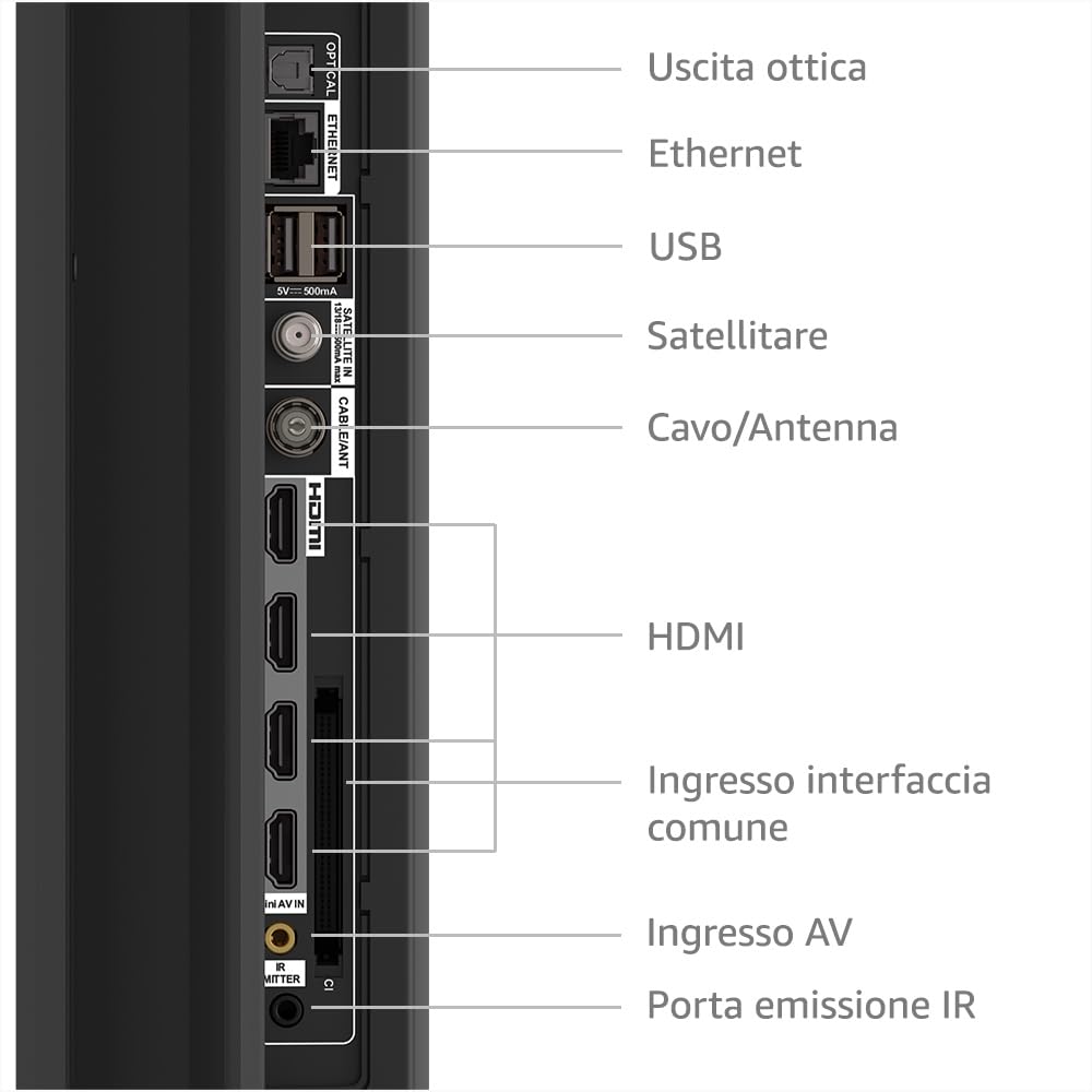Amazon Fire TV Serie 4, Smart TV in 4K UHD, guarda la TV in diretta senza cavo, 43“