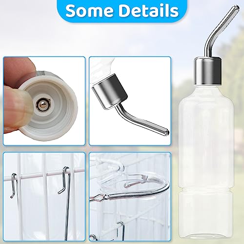 JVHLOV Rodent Water Bottle, Hamster Water Bottle, Hanging Rodent Drinker, No Drips, for Small Animal Squirrel, Rabbit - Image 2