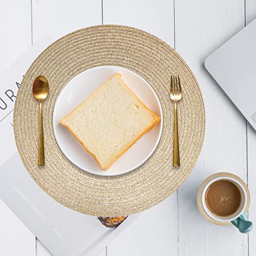 MI CASA Round Placemats and Coasters Set of 6 - Image 4