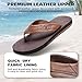 Men's Orthopedic Outdoor Orthotic Casual Flip Flops: Arch Support Flat Feet Plantar Fasciitis Hammer Toes Fashion Sandal, Comfortable High Arch Summer Driving Beach Home Slippers Dark Brown Size 11
