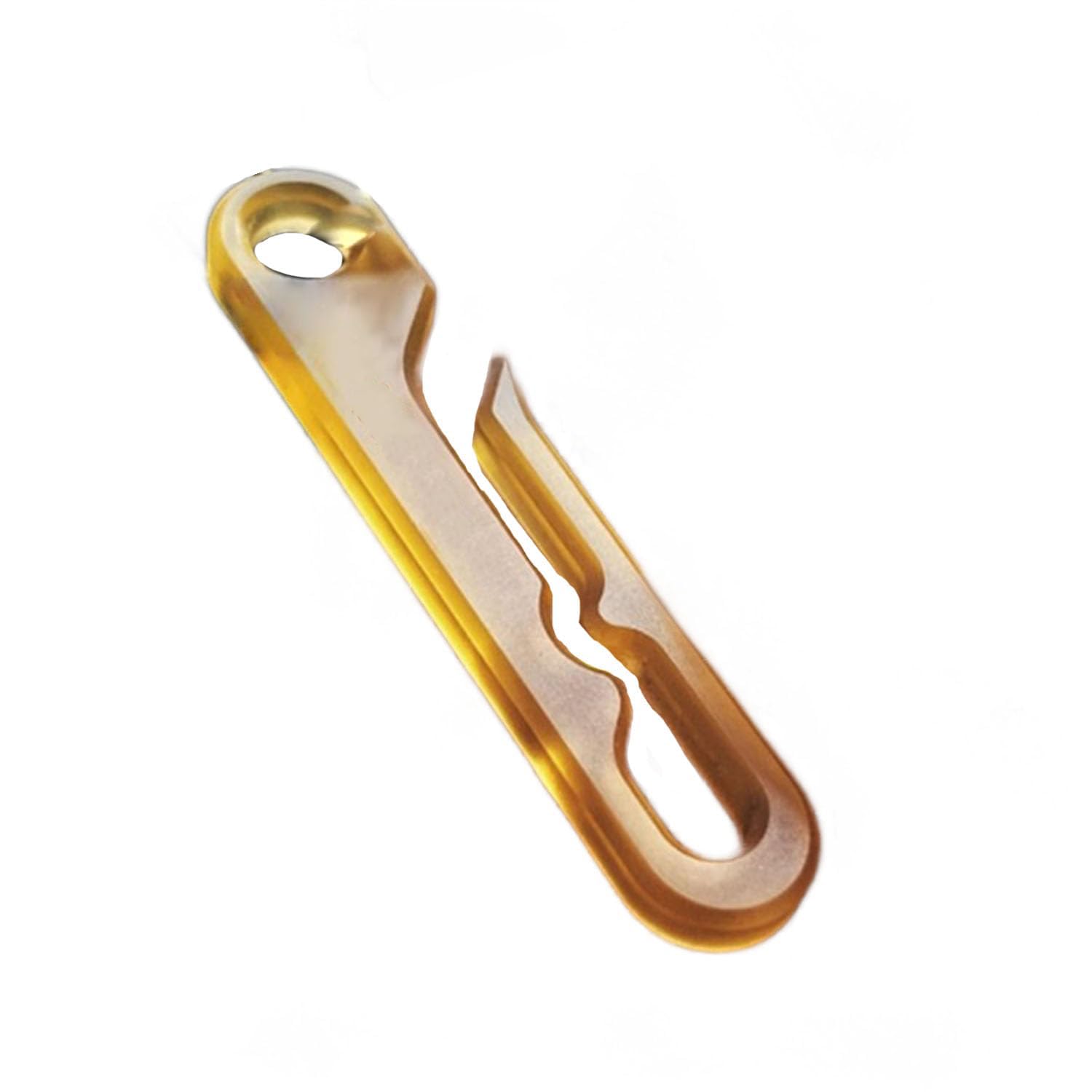 Fiudiry EDC PEI Hook Keychain Keyring, Amber Ultem keychain CNC