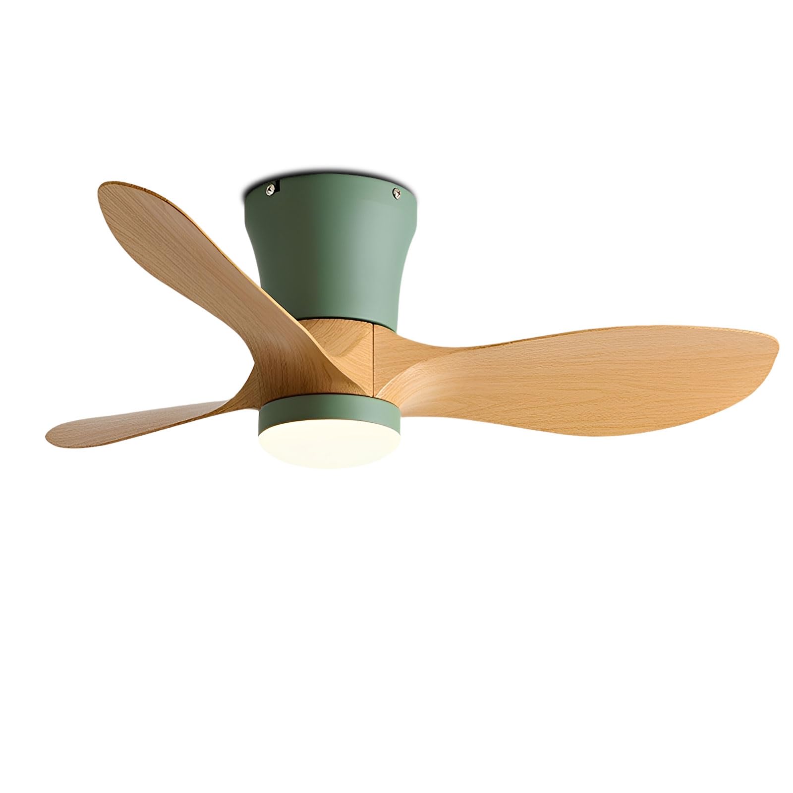 IBalody 31in Quiet Ceiling Fan with Lights Flush Mount Ceiling Fans with Remote Control 6 Speeds, 3 ABS Blades Modern Low Profile Ceiling Fan Light for Bedroom Patio Lounge Balcony Dining Room Indoor