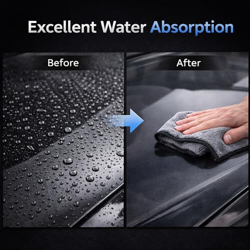 Image of Cutting EDGE 300 GSM Car Microfiber Cloth, Grey, 40x30 cm (Set of 4) | Material: Microfiber, 300 GSM, Small Size, Ideal for Car, Bike, Glass & Dashboard Cleaning, Soft, Lint-Free & Scratch-Free