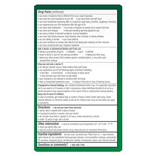 Excedrin 300672039927 Migraine Relief Caplets To Alleviate Migraine Symptoms thumb #7