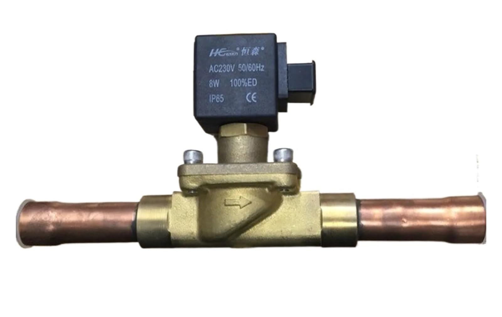 Solénoïde de gaz de soudage 230V avec raccord de un quart de pouce