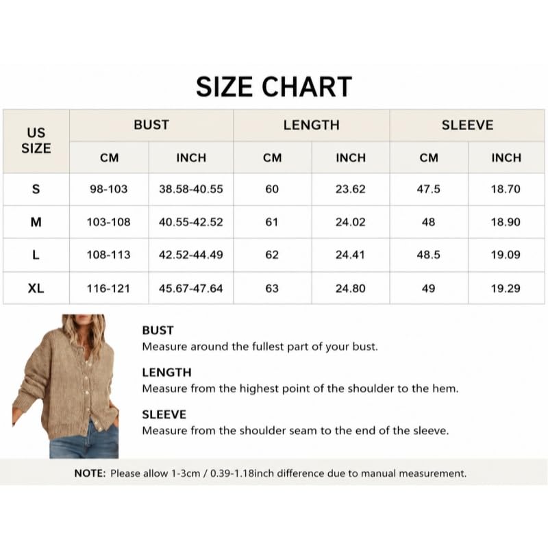 Gilet Cardigan Oversize En Maille Pour Femme Léger À Col Rond Et Manches Longues Boutonné Doux Et Chaud Style Décontracté Ouvert Sur Le Devant Idéal Pour L'Oktoberfest Le Bureau Et Le Quotidie