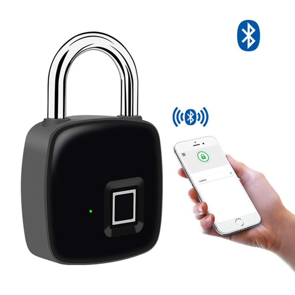 Candado Inteligente con Huella Dactilar Bloqueo de huellas dactilares Bluetooth candado portátil para Seguridad