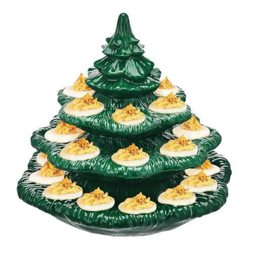Bandejas para huevos con forma de árbol de Navidad, bandeja de resina para huevos de árbol de Navidad, bandeja apilable, reutilizable