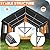 EASYHAWK 20' x 20' Outdoor 2 Car Carport Canopy, Portable Garage Shelter with Side-Opening Door, Roll-Up Windows, Galvanized Steel Frame and Four-Hole Base, Black