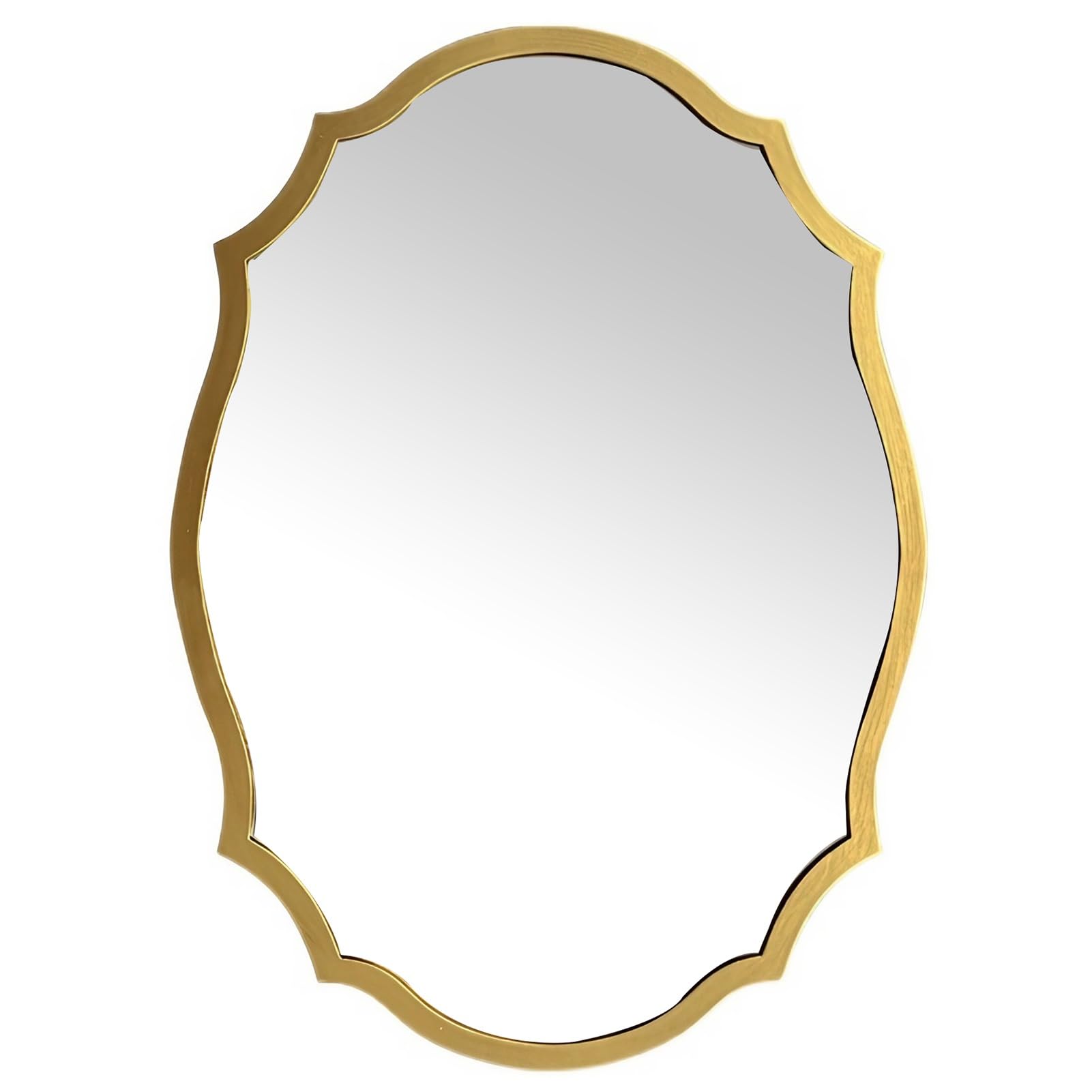 FGXHHS Irregular, Stylish Vanity Mirror,Decorative Wall for Modern Bedroom,Living Room,Entryway,Vertical or Horizontal Mounting(Gold,50x70cm(20x28inch))