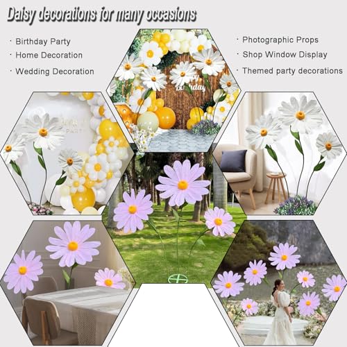 Giant Paper Daisy Flowers Decor - Save 30% on Pink Artificial Flowers - Image 6