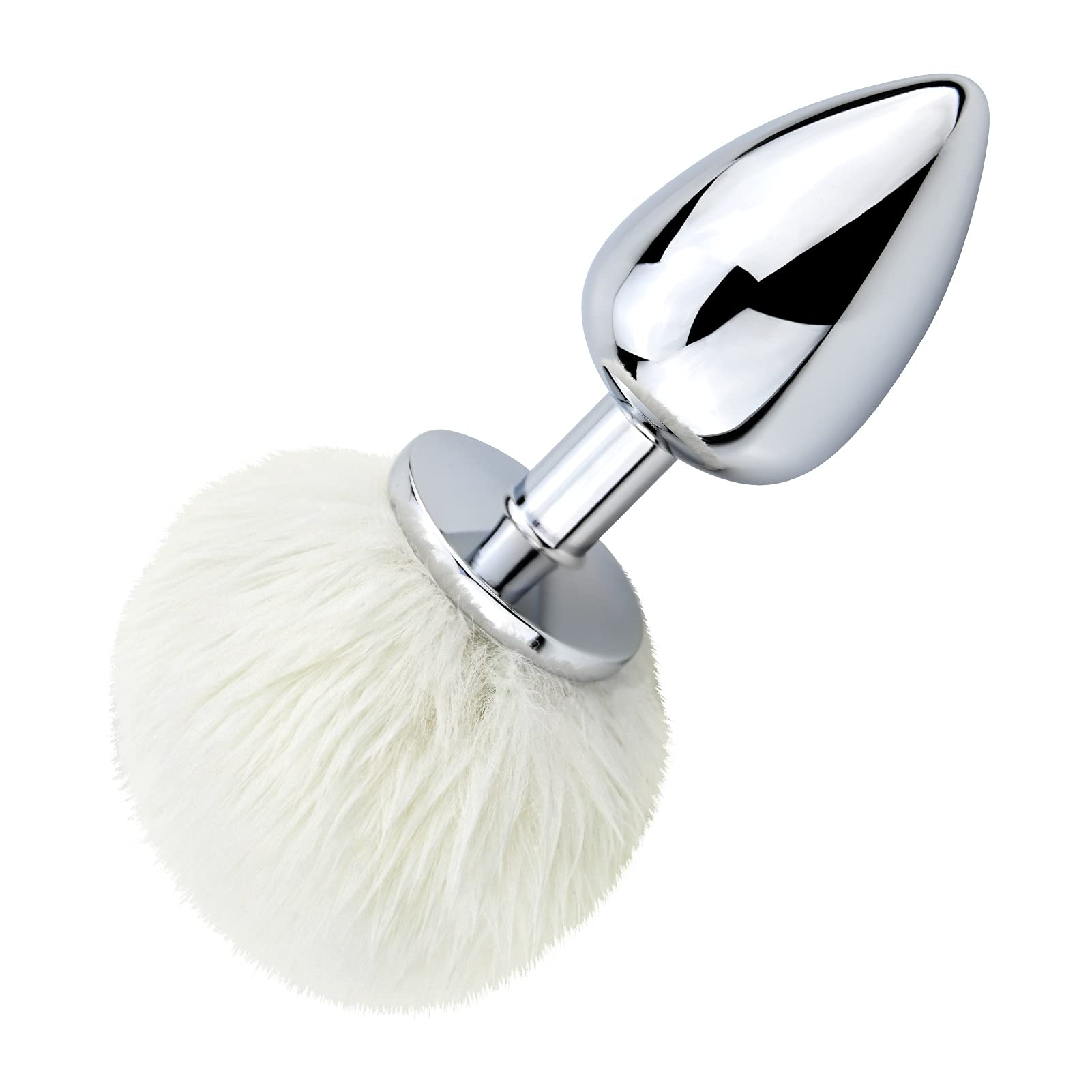 Small Size Butt Plug Metal Butt Plug Sexual Anus Rabbit's Tail Anal Sex Toys for Women Fun Sex Games: Bunny Tail Anal Plug, Metal Butt Plug with White Fluffy Rabbit Tail for Anal Sex Toys for Women Fun Sex Games (Big)