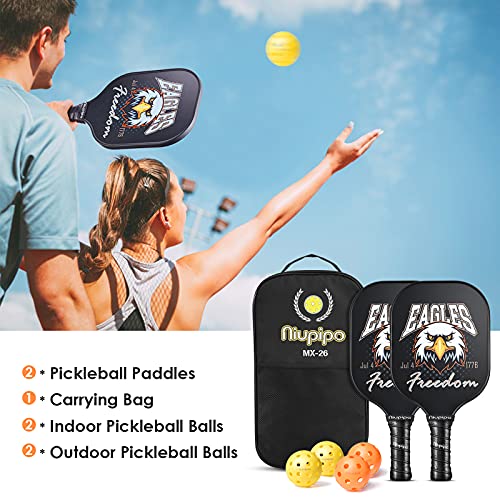 Niupipo Pickleball Paddles, Usa Approved Pickleball Paddles Set Of 2 Pickleball Rackets 4 Pickleball Balls 1 Portable Bag thumb #7