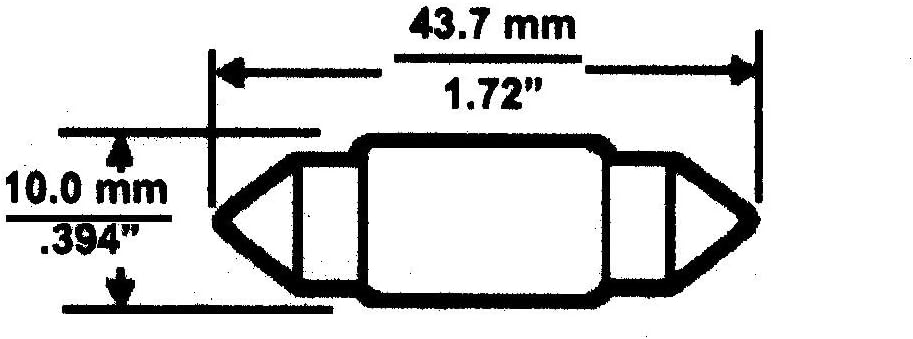 Camco 54759 Replacement 214-2 Refrigerator/Auto Interior Light Bulb - Pack of 2