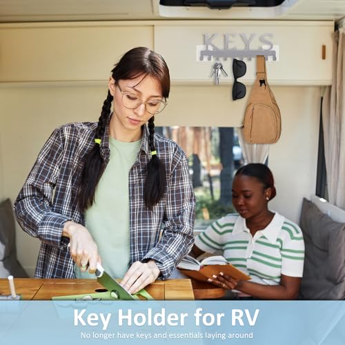 Relbro NICKEL KEYS HANGER Key Holder Wall Mount, Nickel Key Hanger Wall Decorative Key Rack Organizer Metal Adhesive Keychain Holder With 10 Key Hooks thumb #4