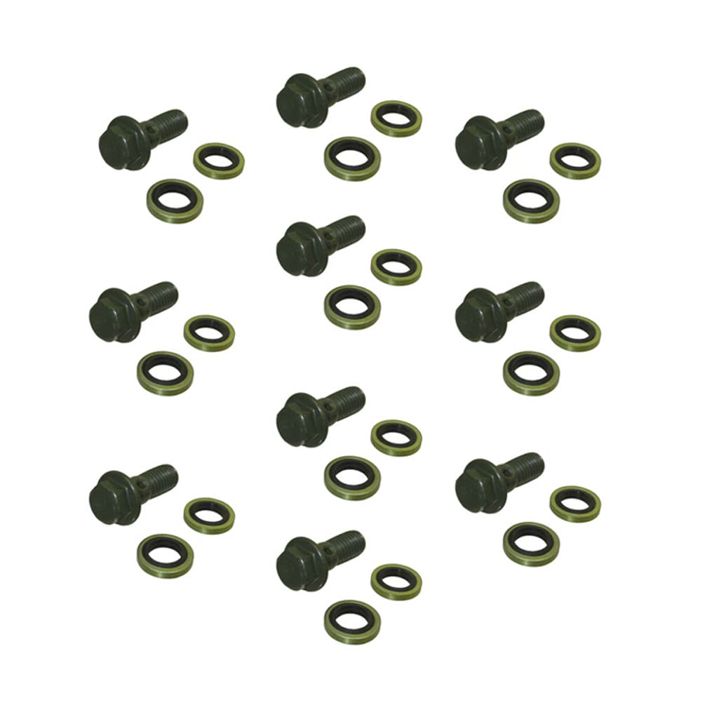 Boulon Banjo M8 X 1,25 Mm - Lot De 2 - Pour Maître-cylindre De Frein Moto, Quad, VTT, Go-kart - Filetage Fin, Diamètre 8 Mm