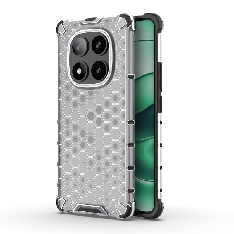 Image of Plastic Bumper Back Case Cover for Redmi Note 14 Pro 5G (Transparent)