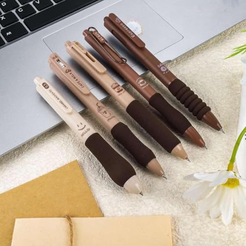 Image of Jaravik Gel Pens for Writing, 5 Pcs Gel Pen with Comfortable and soft Grip for Smooth Writing, Kawaii Pens, Stationery for School & Office, Birthday Return Gift, Black Ink